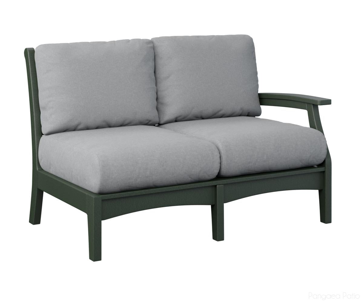 BGCTLSL5334G-Berlin Gardens-Classic Terrace Left Arm Loveseat-Green BG-Pangaea Patio