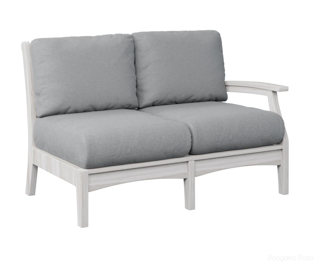 BGCTLSL5334SS-Berlin Gardens-Classic Terrace Left Arm Loveseat-Seashell BG-Pangaea Patio