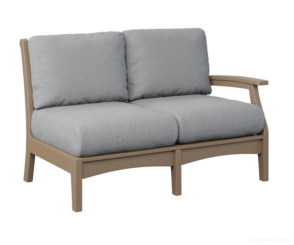 BGCTLSL5334WW-Berlin Gardens-Classic Terrace Left Arm Loveseat-Weatherwood BG-Pangaea Patio