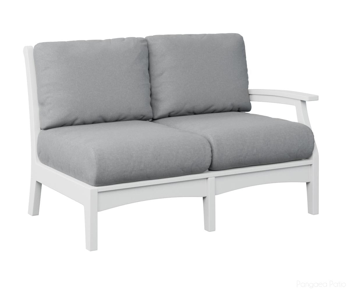 BGCTLSL5334W-Berlin Gardens-Classic Terrace Left Arm Loveseat-White BG-Pangaea Patio