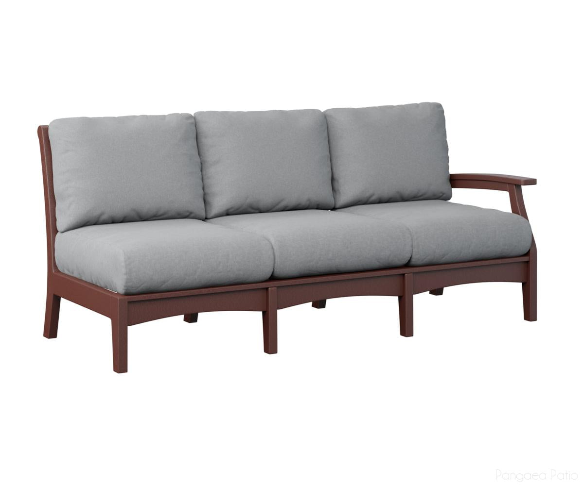BGCTLSS7934BR-Berlin Gardens-Classic Terrace Left Arm Sofa-Burgundy BG-Pangaea Patio