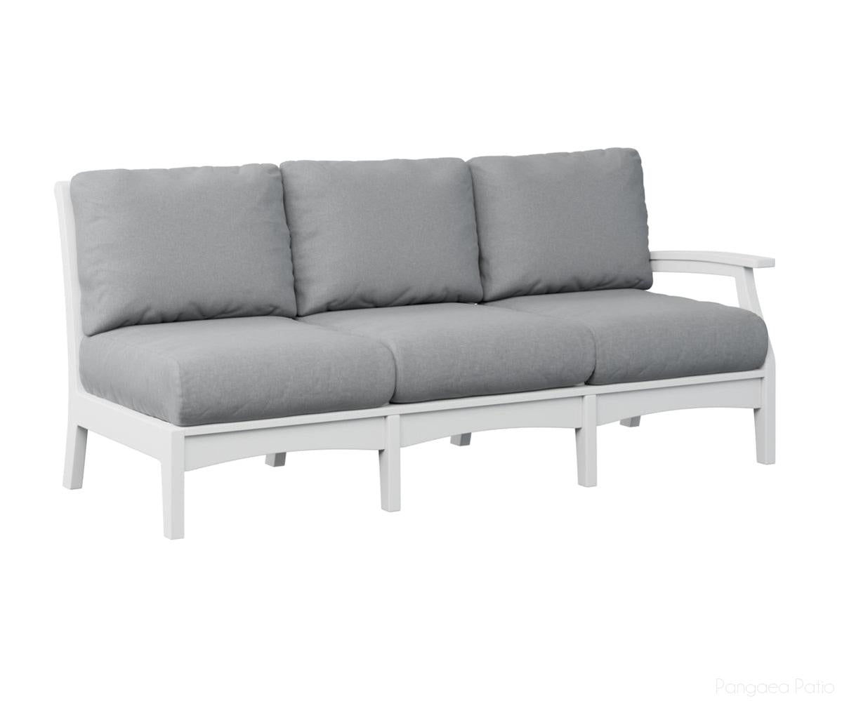 BGCTLSS7934W-Berlin Gardens-Classic Terrace Left Arm Sofa-White BG-Pangaea Patio