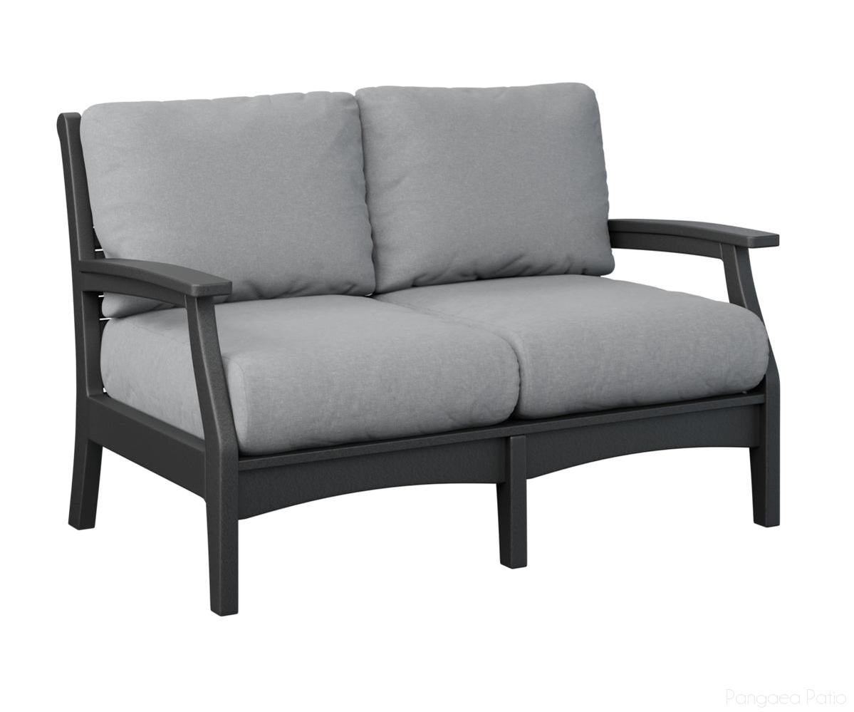 BGCTL5734B-Berlin Gardens-Classic Terrace Loveseat-Black BG-Pangaea Patio