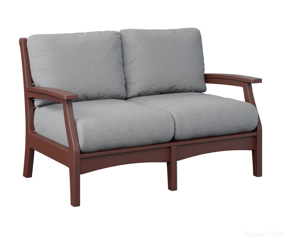 BGCTL5734BR-Berlin Gardens-Classic Terrace Loveseat-Burgundy BG-Pangaea Patio
