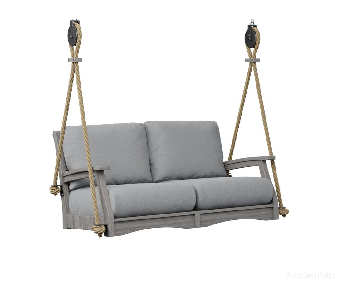 BGCTLSW5727DG-Berlin Gardens-Classic Terrace Loveseat Swing-Driftwood Gray BG-Pangaea Patio