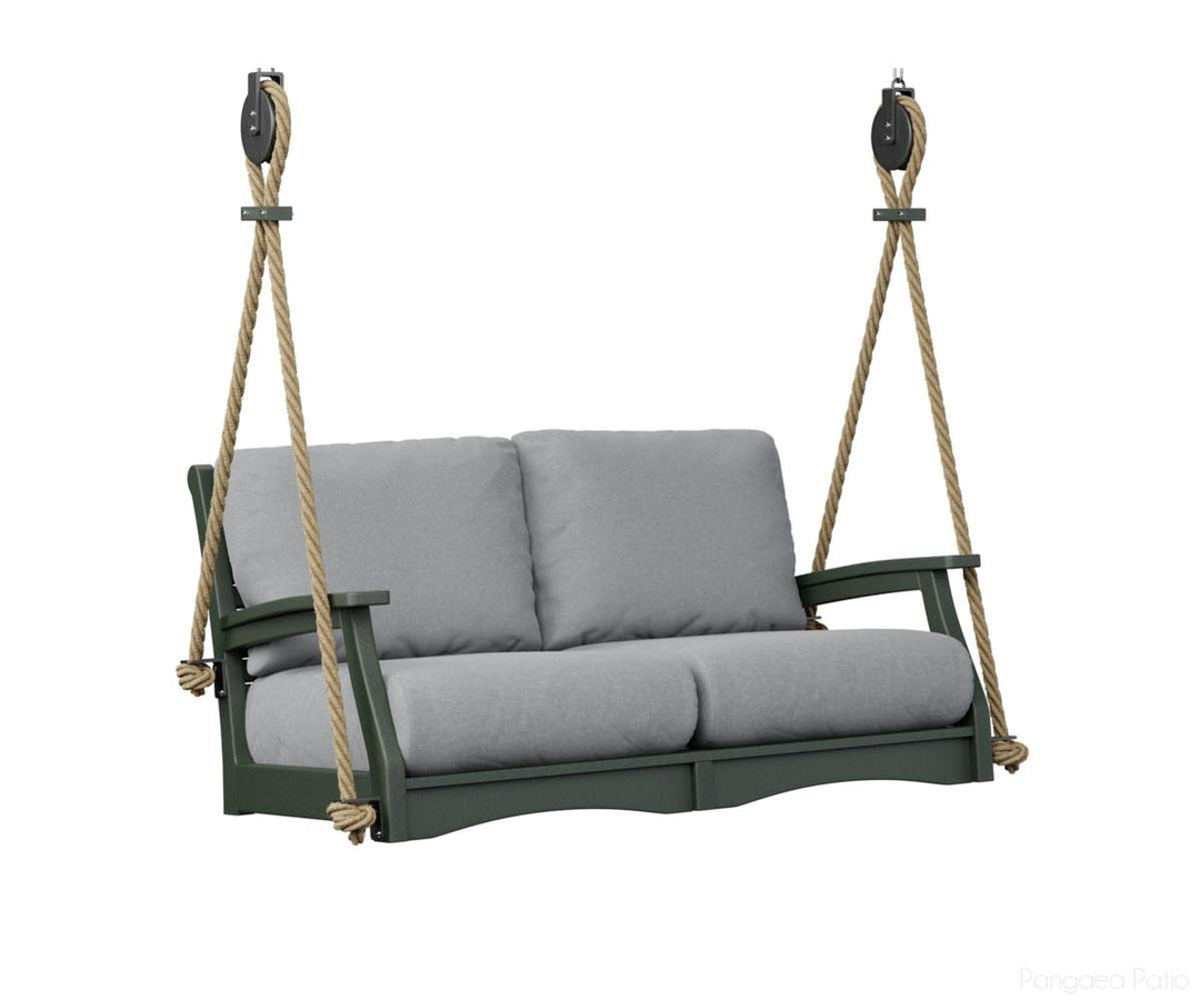 BGCTLSW5727G-Berlin Gardens-Classic Terrace Loveseat Swing-Green BG-Pangaea Patio