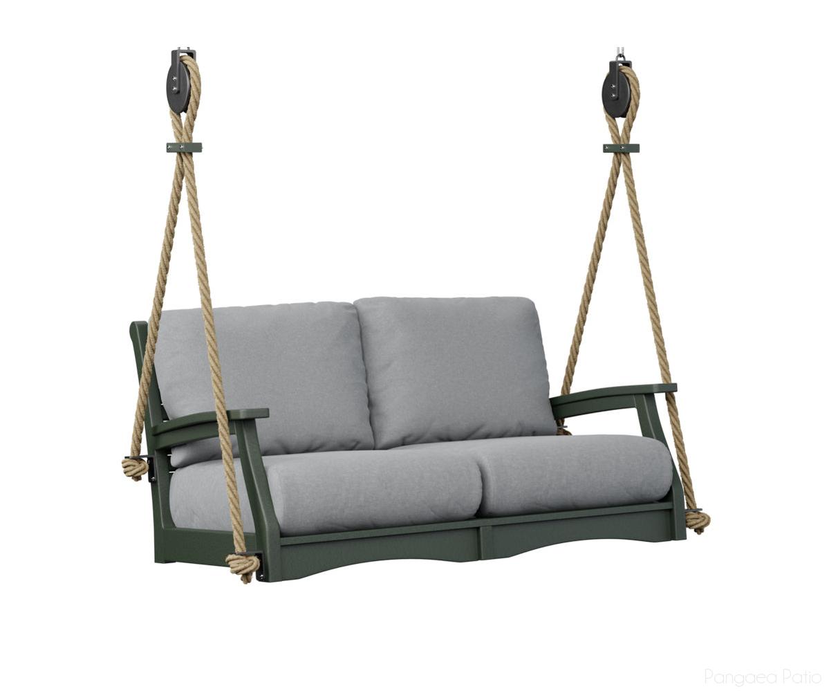 BGCTLSW5727G-Berlin Gardens-Classic Terrace Loveseat Swing-Green BG-Pangaea Patio