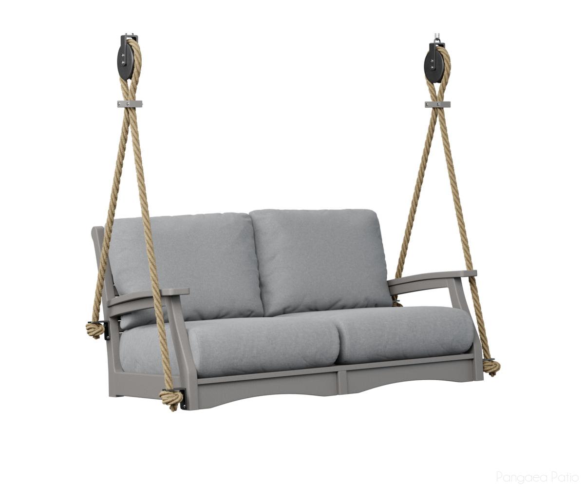 BGCTLSW5727LG-Berlin Gardens-Classic Terrace Loveseat Swing-Light Gray BG-Pangaea Patio
