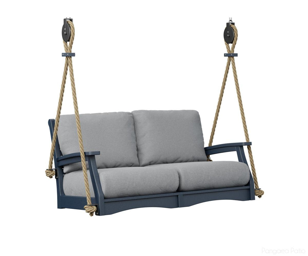 BGCTLSW5727NB-Berlin Gardens-Classic Terrace Loveseat Swing-Navy Blue BG-Pangaea Patio
