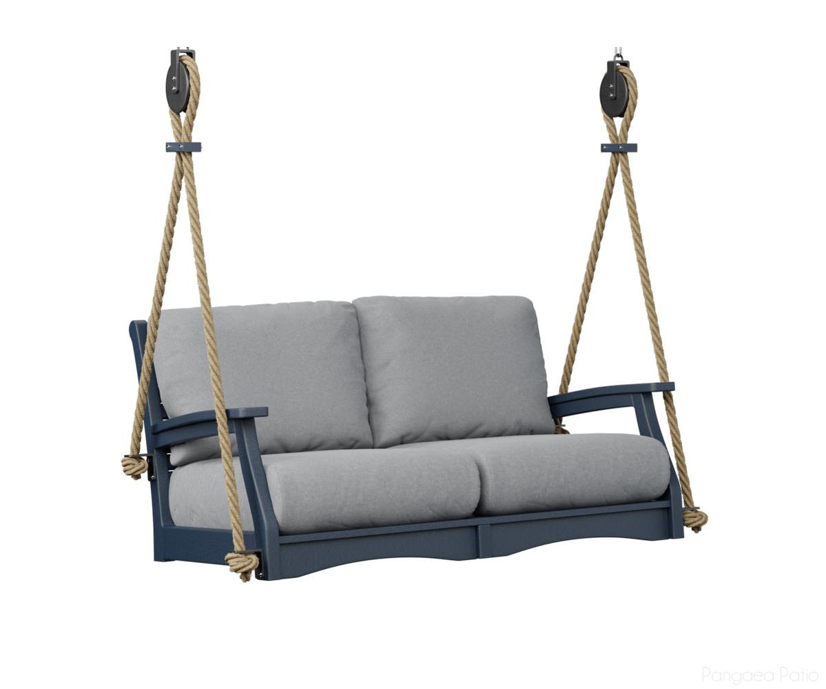 BGCTLSW5727NB-Berlin Gardens-Classic Terrace Loveseat Swing-Navy Blue BG-Pangaea Patio