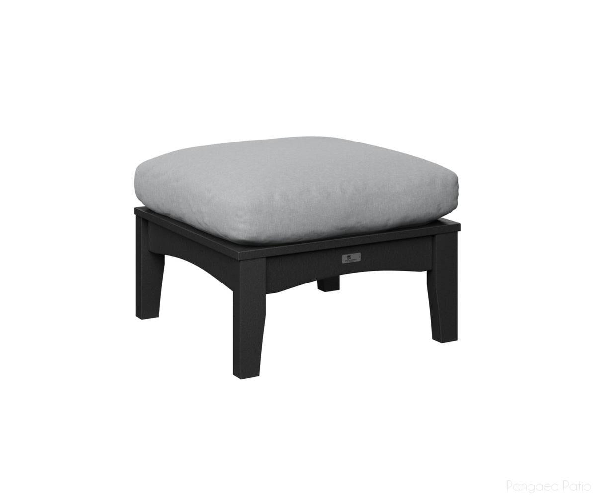 BGCTO2511B-Berlin Gardens-Classic Terrace Ottoman-Black BG-Pangaea Patio