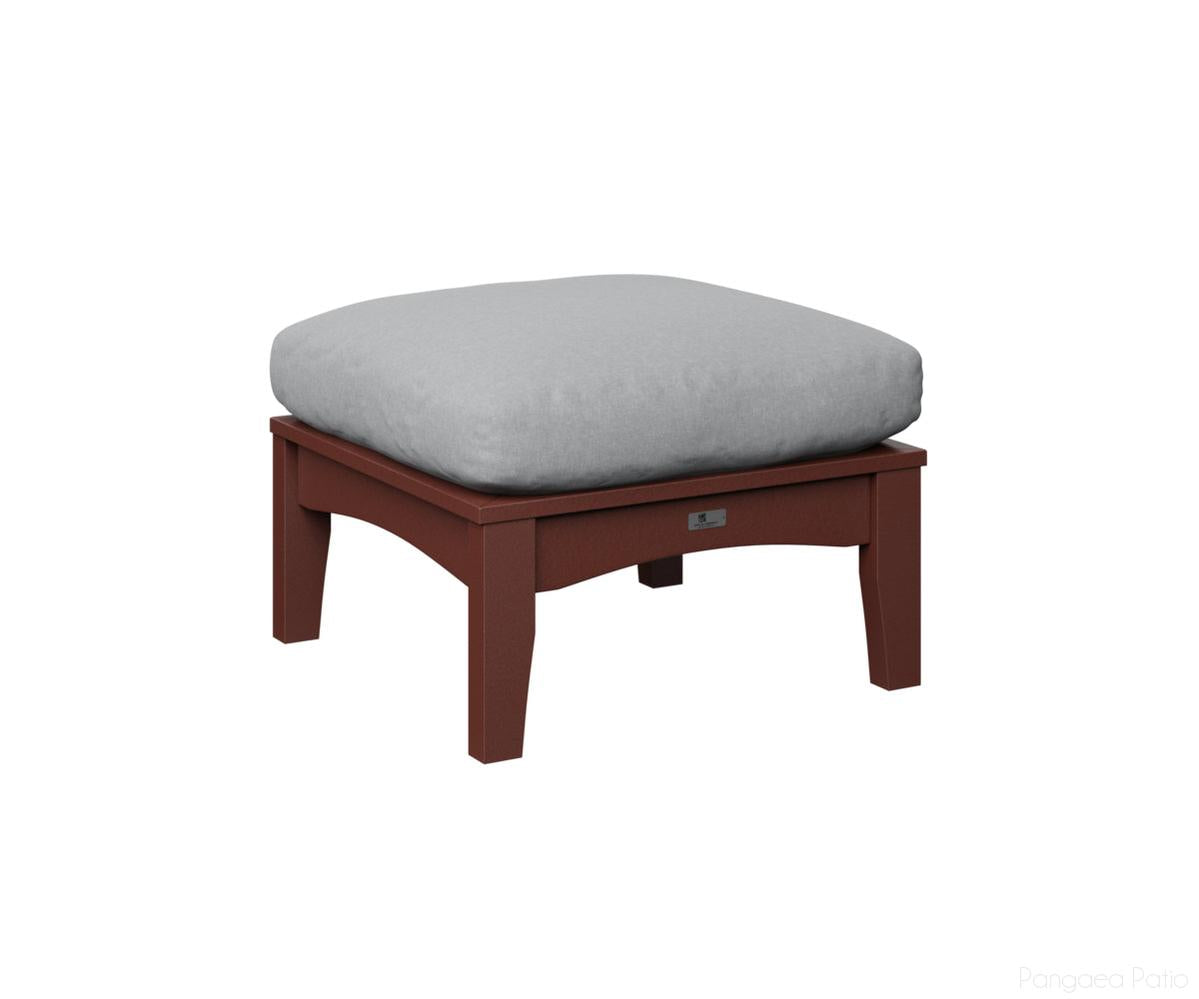 BGCTO2511BR-Berlin Gardens-Classic Terrace Ottoman-Burgundy BG-Pangaea Patio