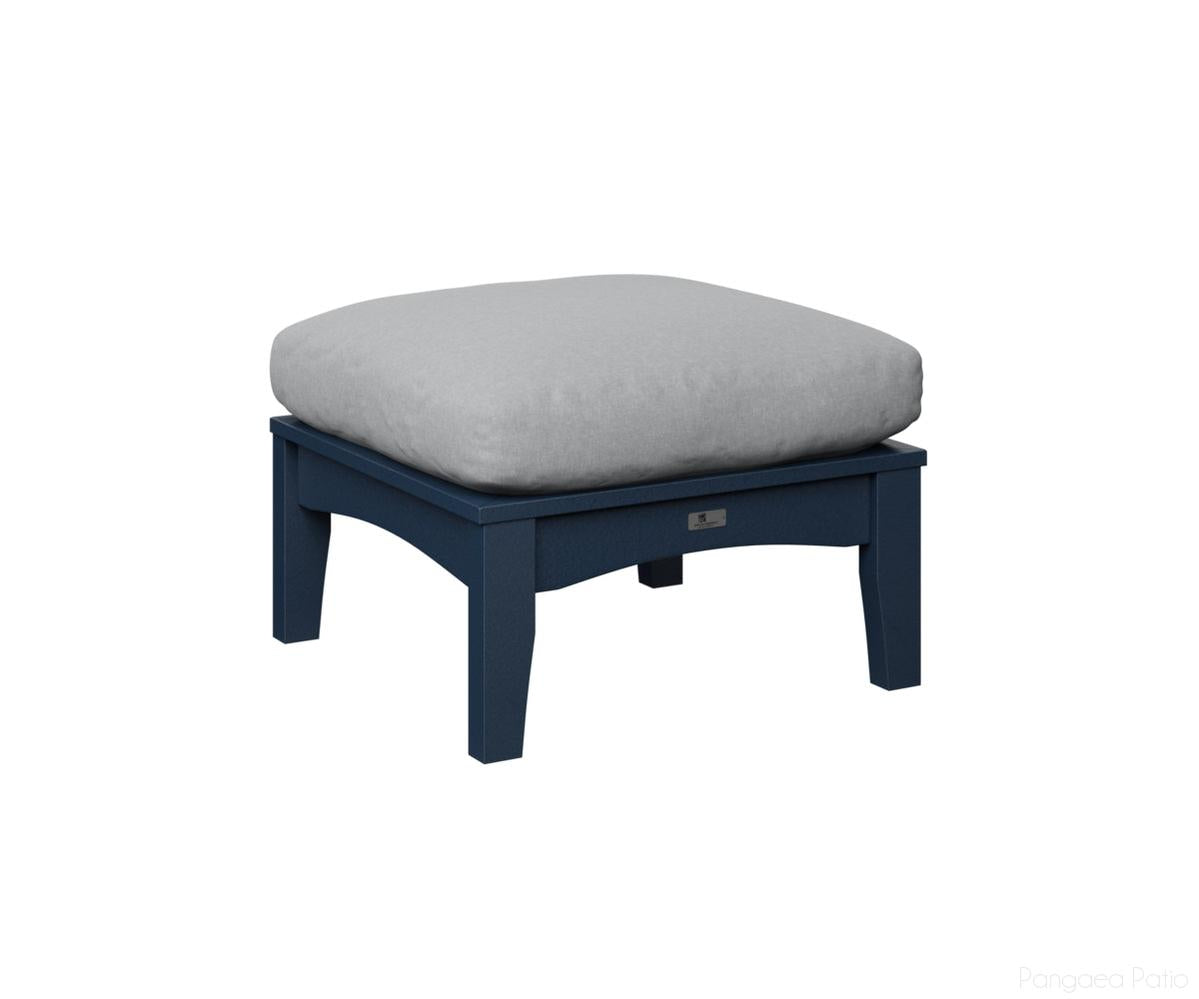 BGCTO2511NB-Berlin Gardens-Classic Terrace Ottoman-Navy Blue BG-Pangaea Patio