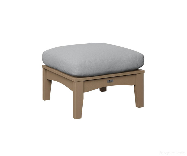 BGCTO2511WW-Berlin Gardens-Classic Terrace Ottoman-Weatherwood BG-Pangaea Patio