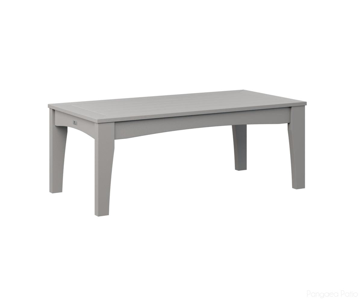 BGCTCT4818LG-Berlin Gardens-Classic Terrace Rectangle Coffee Table-Light Gray BG-Pangaea Patio