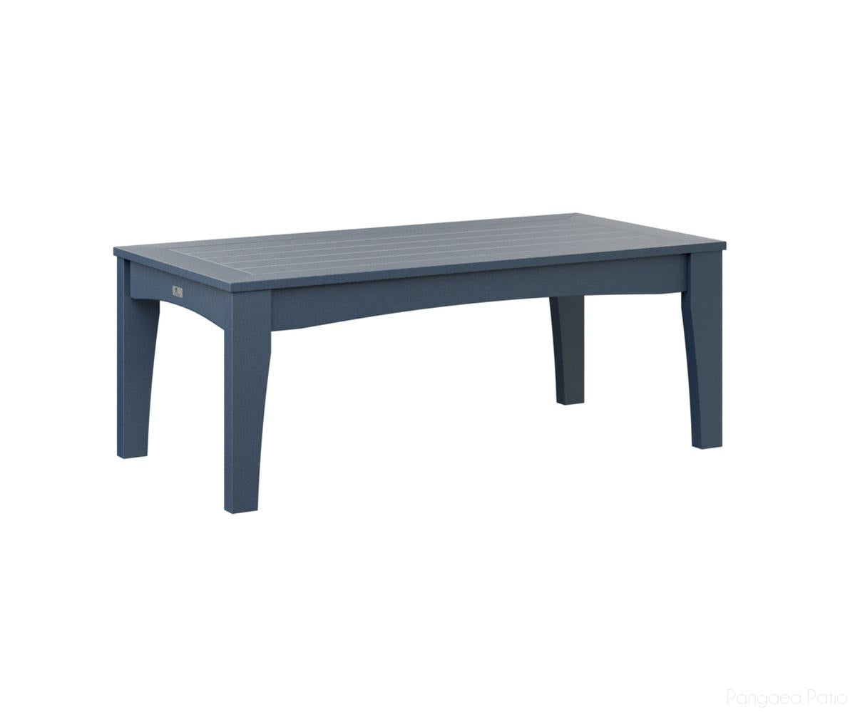 BGCTCT4818NB-Berlin Gardens-Classic Terrace Rectangle Coffee Table-Navy Blue BG-Pangaea Patio