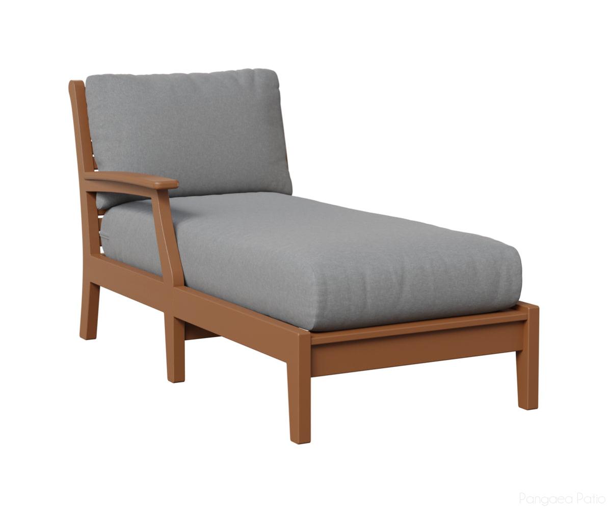 BGCTRCL3163C-Berlin Gardens-Classic Terrace Right Arm Chaise Lounge-Cedar BG-Pangaea Patio