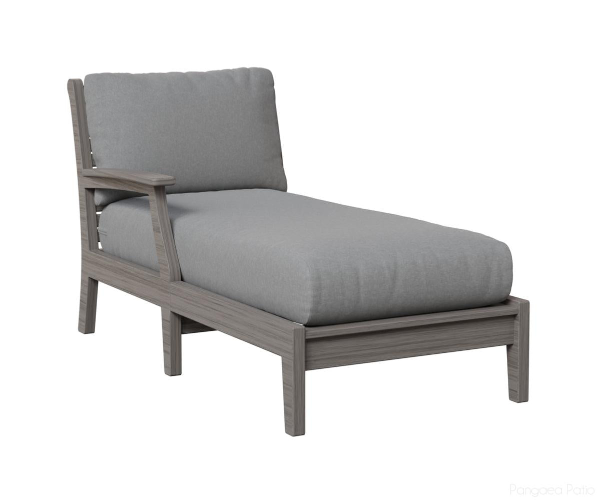 BGCTRCL3163DG-Berlin Gardens-Classic Terrace Right Arm Chaise Lounge-Driftwood Gray BG-Pangaea Patio