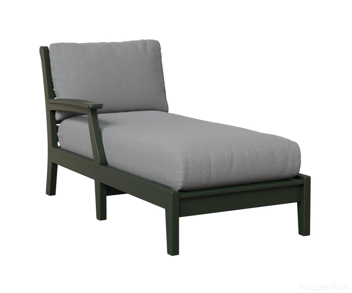 BGCTRCL3163G-Berlin Gardens-Classic Terrace Right Arm Chaise Lounge-Green BG-Pangaea Patio