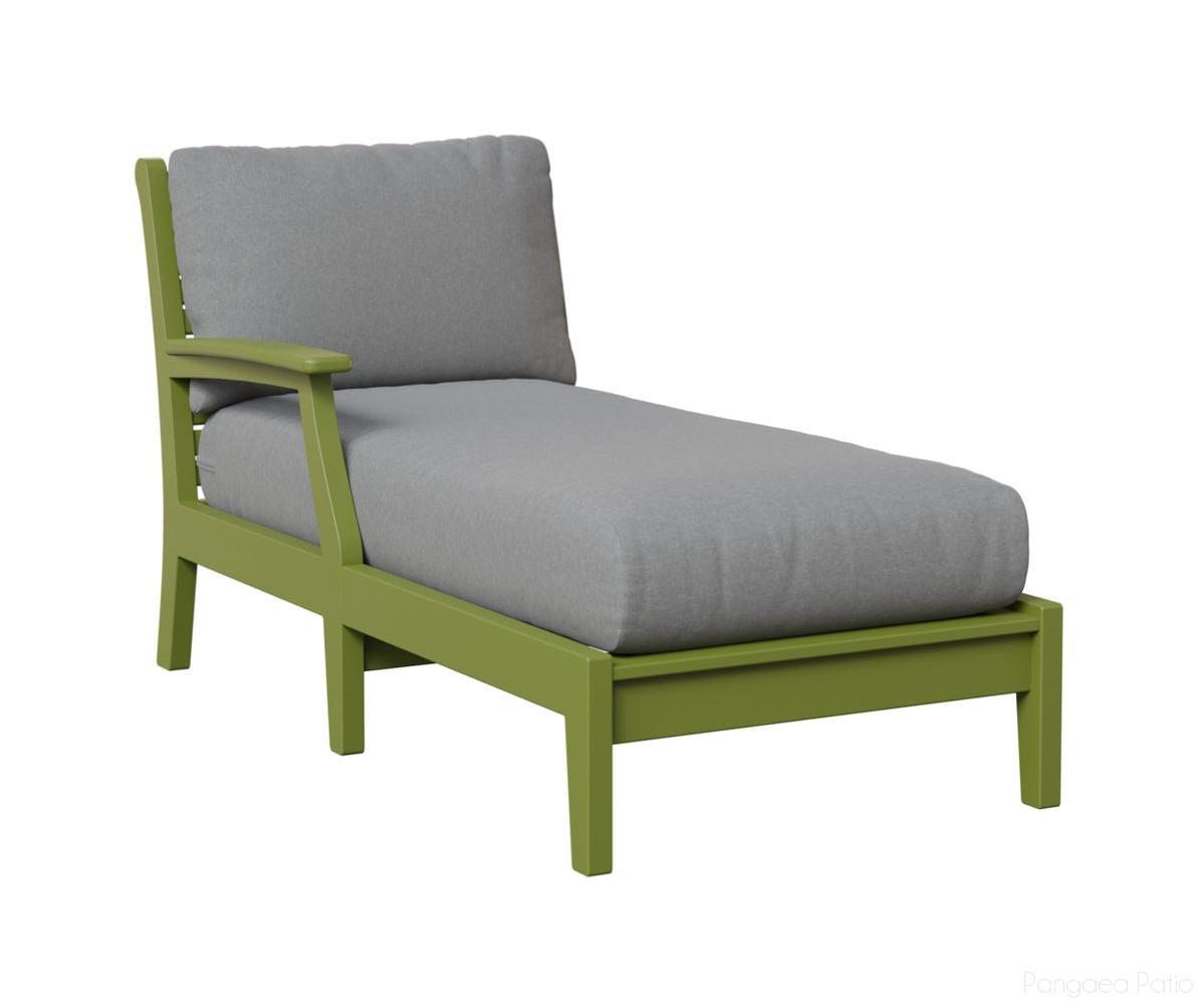 BGCTRCL3163KG-Berlin Gardens-Classic Terrace Right Arm Chaise Lounge-Kiwi Green BG-Pangaea Patio