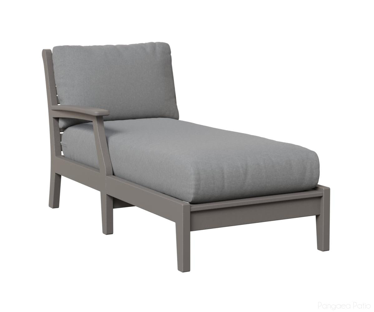 BGCTRCL3163LG-Berlin Gardens-Classic Terrace Right Arm Chaise Lounge-Light Gray BG-Pangaea Patio
