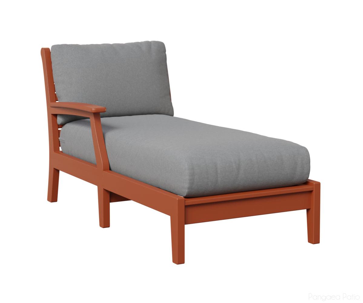 BGCTRCL3163MO-Berlin Gardens-Classic Terrace Right Arm Chaise Lounge-Mango Orange BG-Pangaea Patio