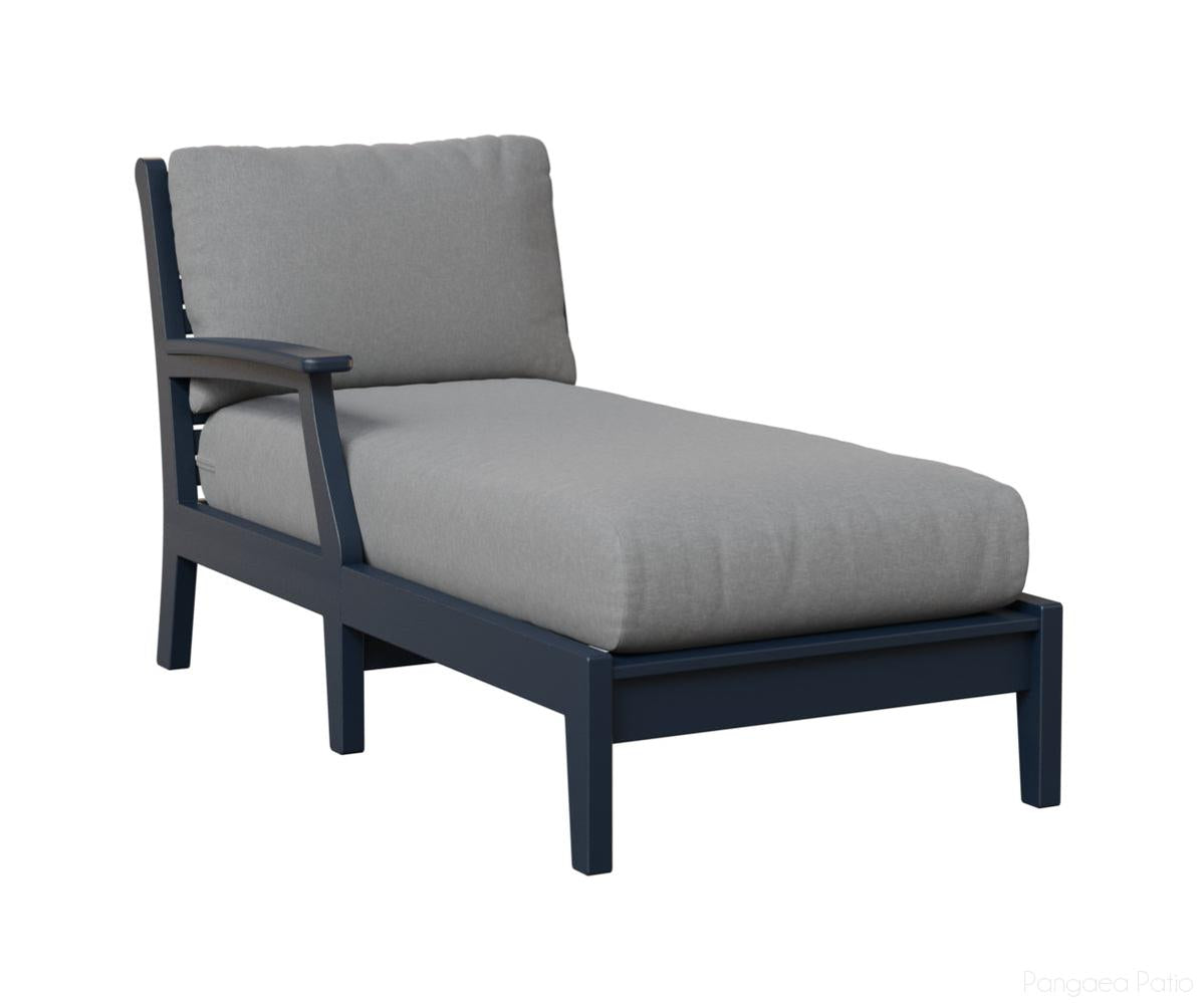 BGCTRCL3163NB-Berlin Gardens-Classic Terrace Right Arm Chaise Lounge-Navy Blue BG-Pangaea Patio