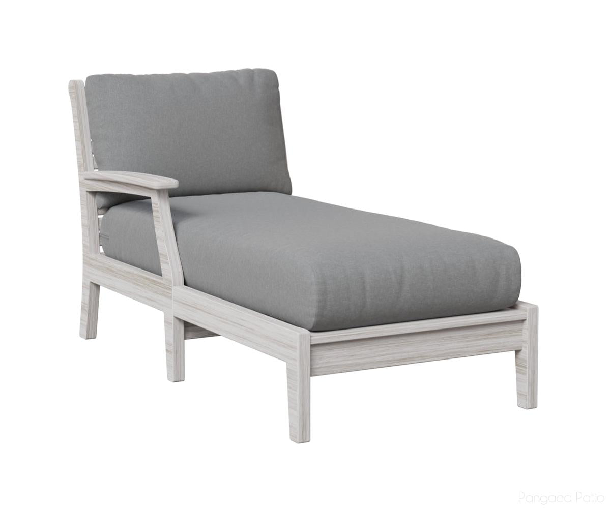 BGCTRCL3163SS-Berlin Gardens-Classic Terrace Right Arm Chaise Lounge-Seashell BG-Pangaea Patio