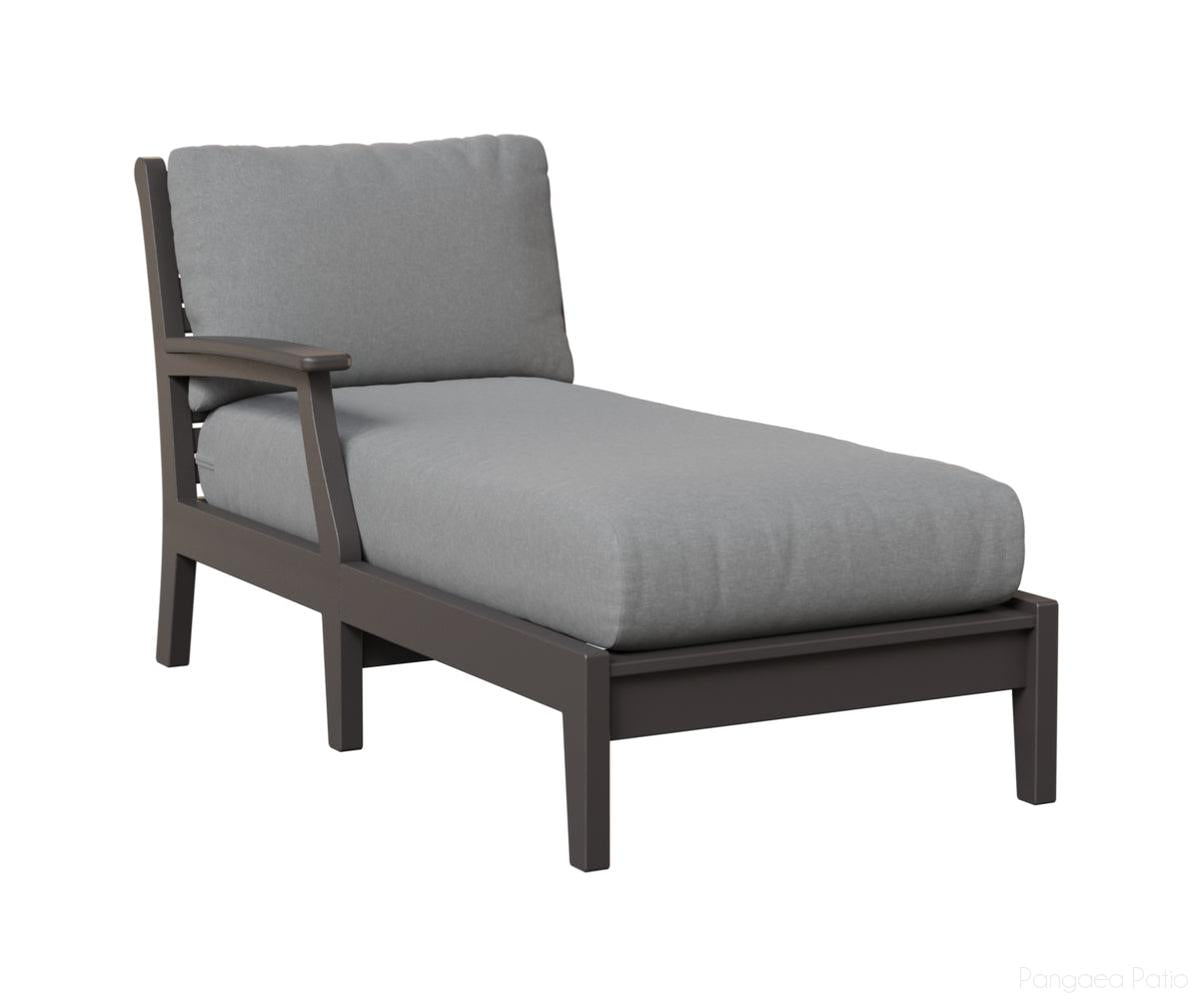 BGCTRCL3163SG-Berlin Gardens-Classic Terrace Right Arm Chaise Lounge-Smoke Gray BG-Pangaea Patio