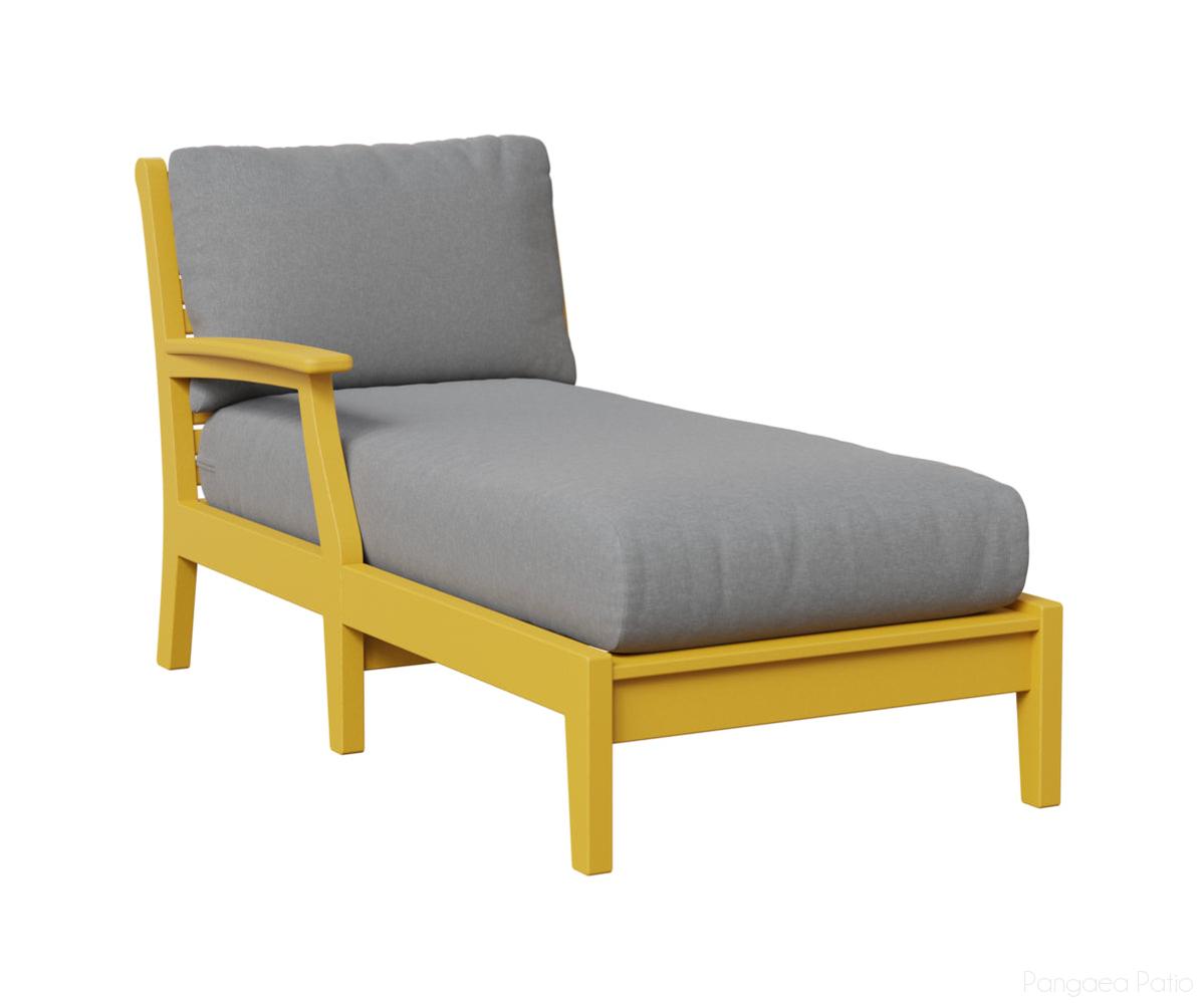 BGCTRCL3163SY-Berlin Gardens-Classic Terrace Right Arm Chaise Lounge-Sunburst Yellow BG-Pangaea Patio