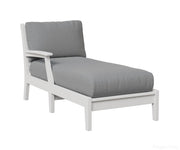 BGCTRCL3163W-Berlin Gardens-Classic Terrace Right Arm Chaise Lounge-White BG-Pangaea Patio