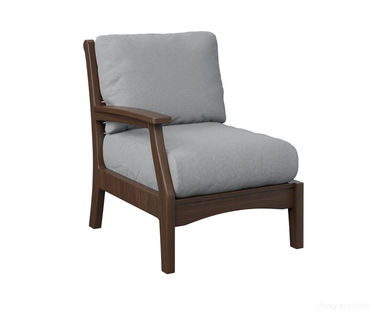 BGCTRSC2934BW-Berlin Gardens-Classic Terrace Right Arm Club Chair-Brazilian Walnut BG-Pangaea Patio