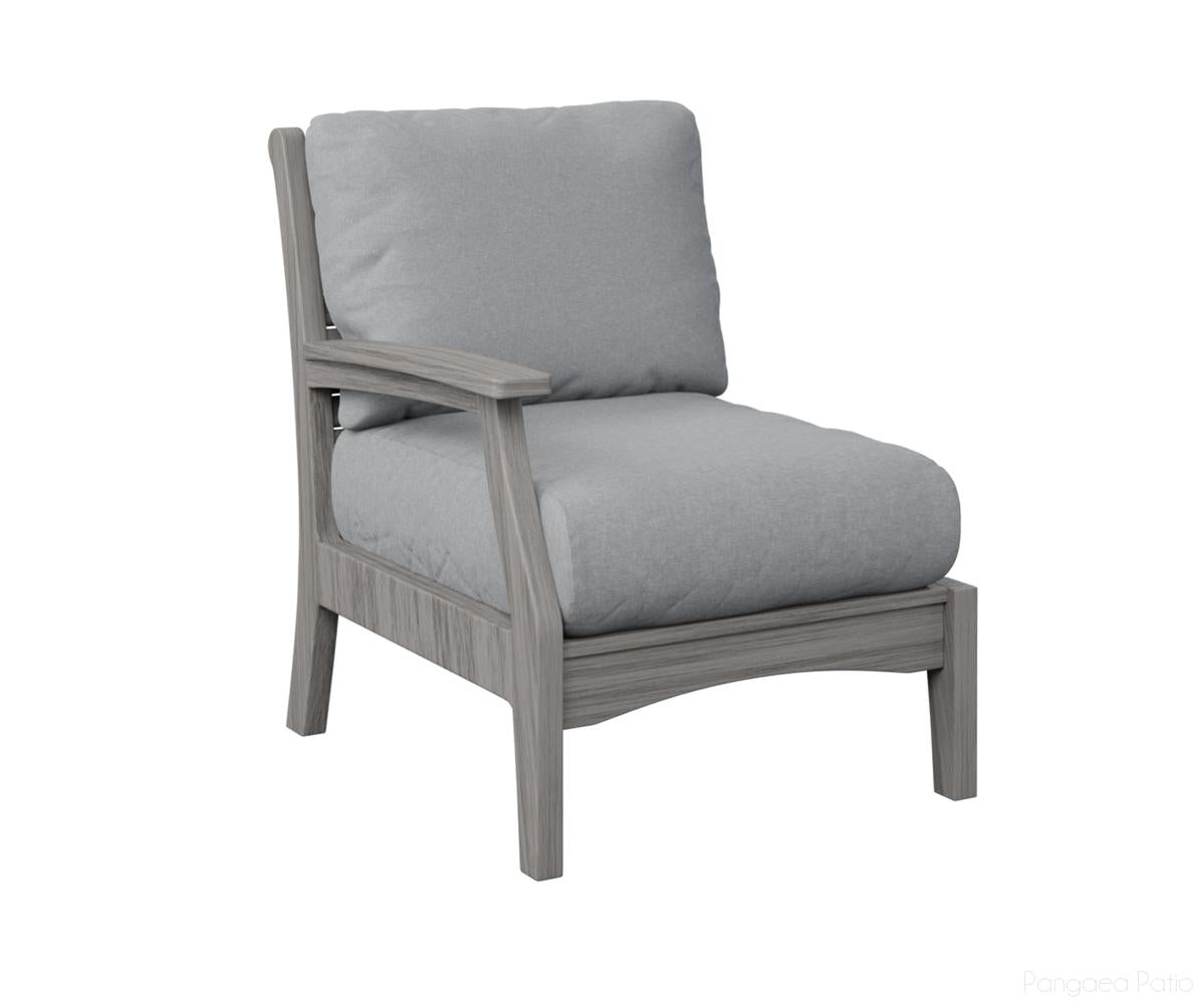 BGCTRSC2934DG-Berlin Gardens-Classic Terrace Right Arm Club Chair-Driftwood Gray BG-Pangaea Patio