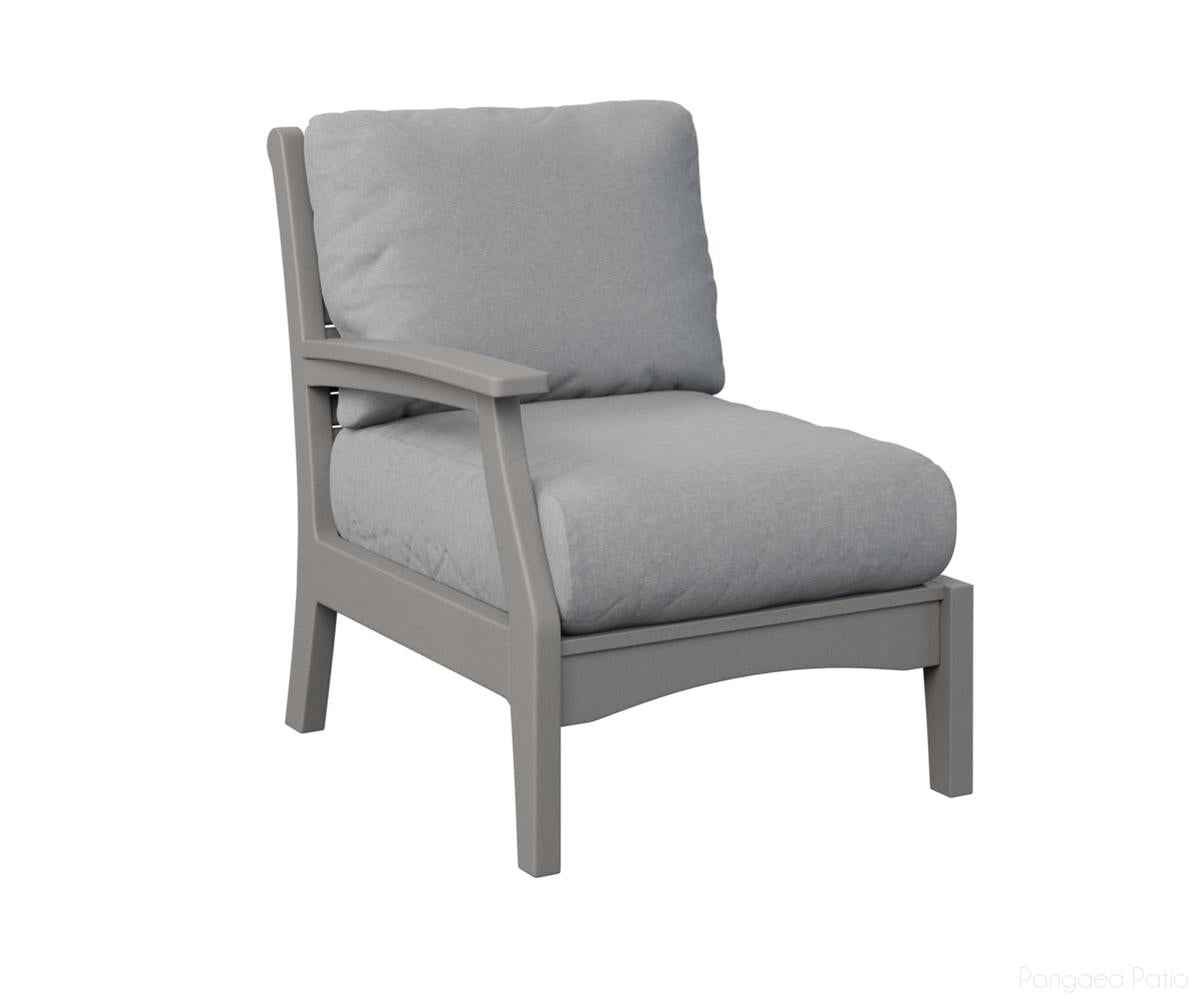 BGCTRSC2934LG-Berlin Gardens-Classic Terrace Right Arm Club Chair-Light Gray BG-Pangaea Patio
