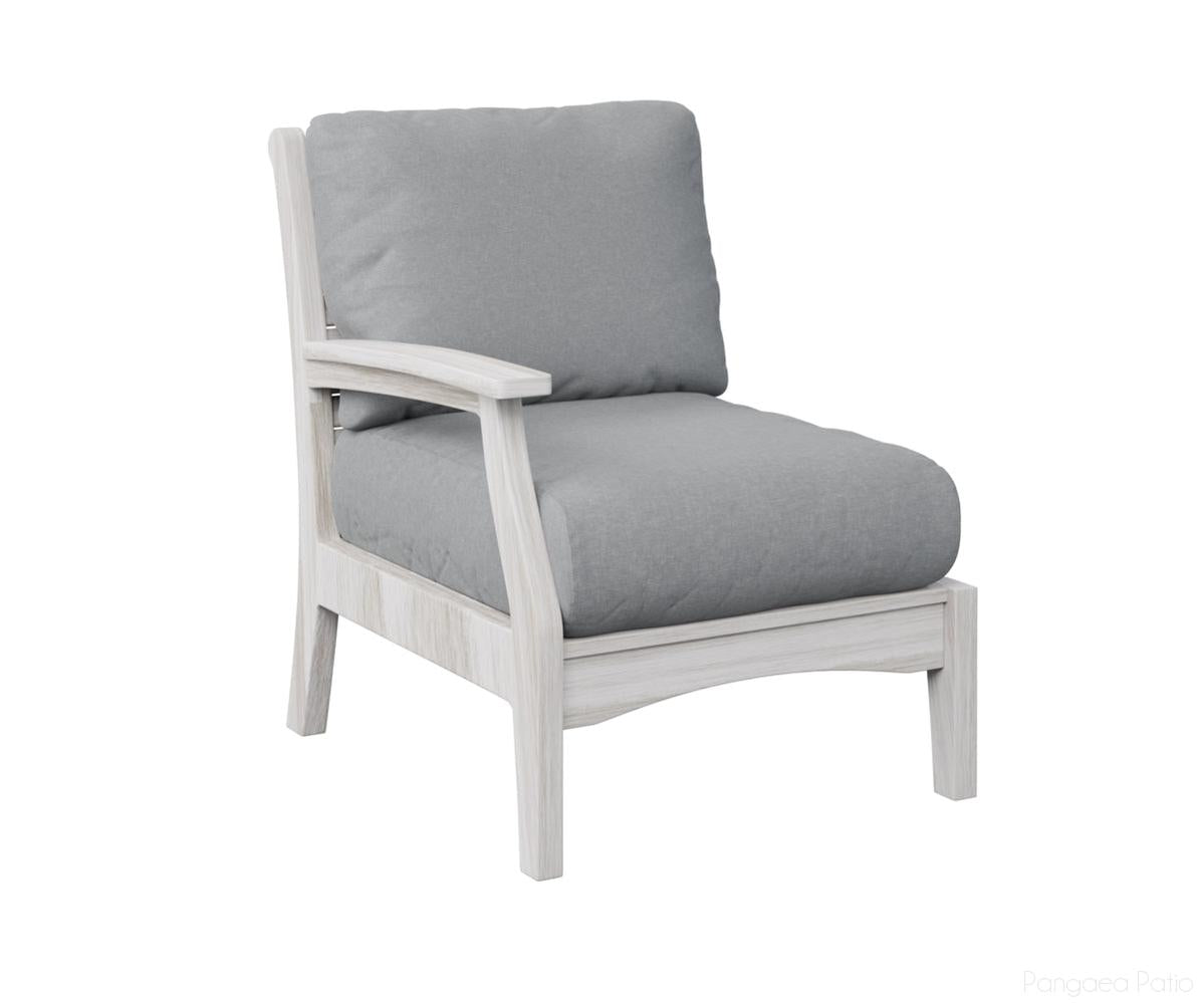 BGCTRSC2934SS-Berlin Gardens-Classic Terrace Right Arm Club Chair-Seashell BG-Pangaea Patio