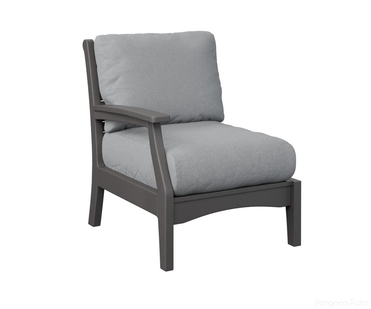 BGCTRSC2934SG-Berlin Gardens-Classic Terrace Right Arm Club Chair-Smoke Gray BG-Pangaea Patio
