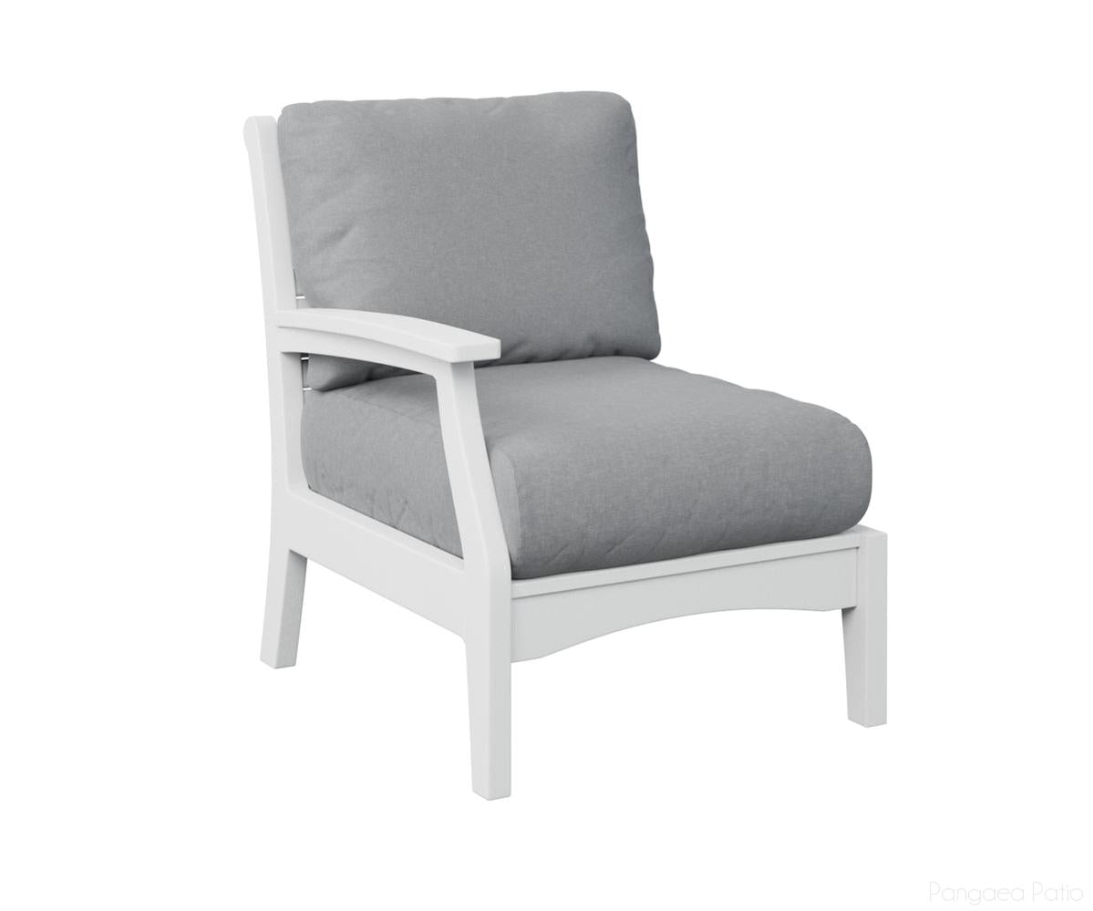 BGCTRSC2934W-Berlin Gardens-Classic Terrace Right Arm Club Chair-White BG-Pangaea Patio