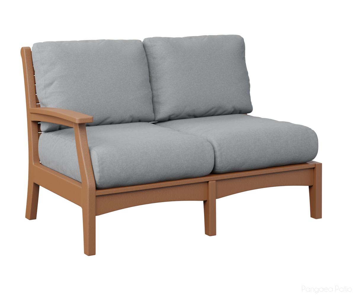 BGCTRSL5334C-Berlin Gardens-Classic Terrace Right Arm Loveseat-Cedar BG-Pangaea Patio