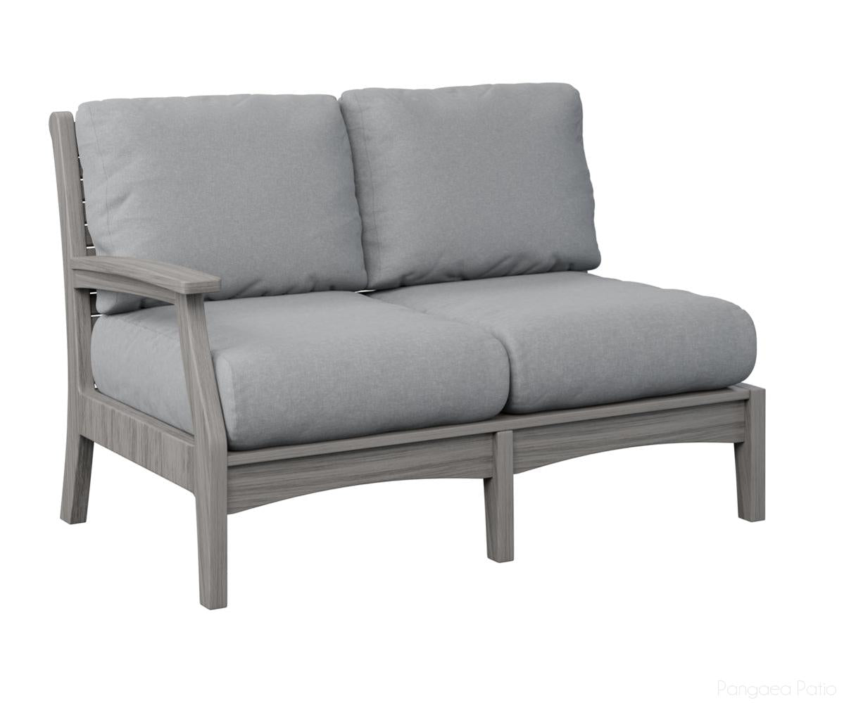 BGCTRSL5334DG-Berlin Gardens-Classic Terrace Right Arm Loveseat-Driftwood Gray BG-Pangaea Patio