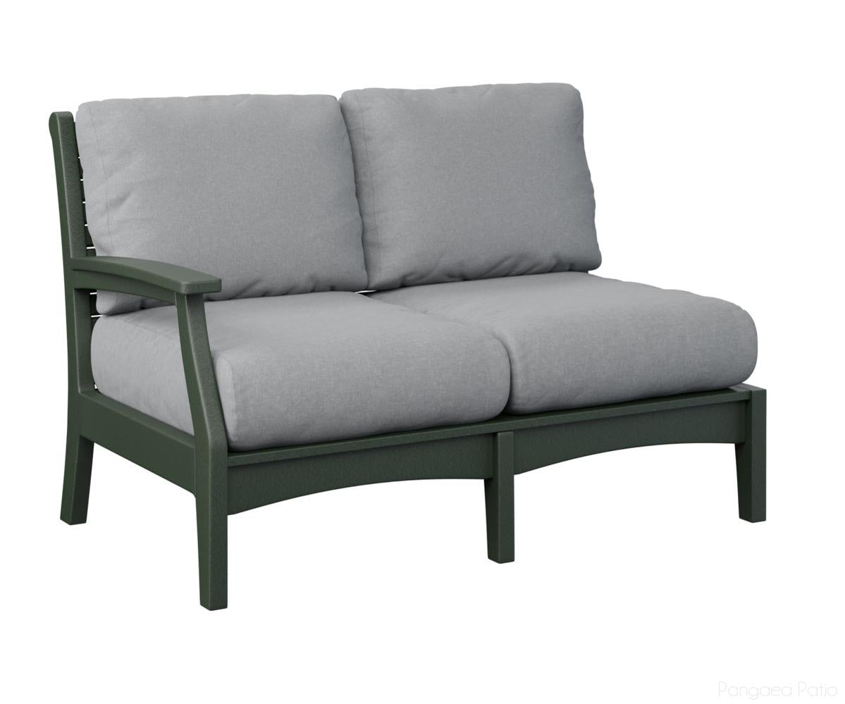 BGCTRSL5334G-Berlin Gardens-Classic Terrace Right Arm Loveseat-Green BG-Pangaea Patio