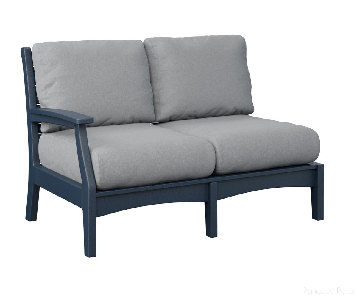 BGCTRSL5334NB-Berlin Gardens-Classic Terrace Right Arm Loveseat-Navy Blue BG-Pangaea Patio