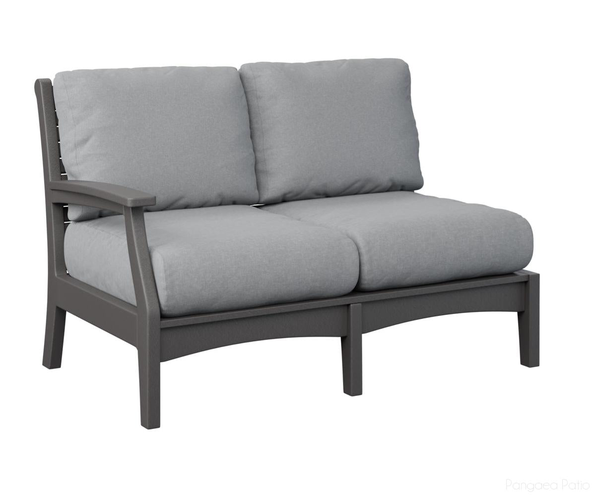 BGCTRSL5334SG-Berlin Gardens-Classic Terrace Right Arm Loveseat-Smoke Gray BG-Pangaea Patio