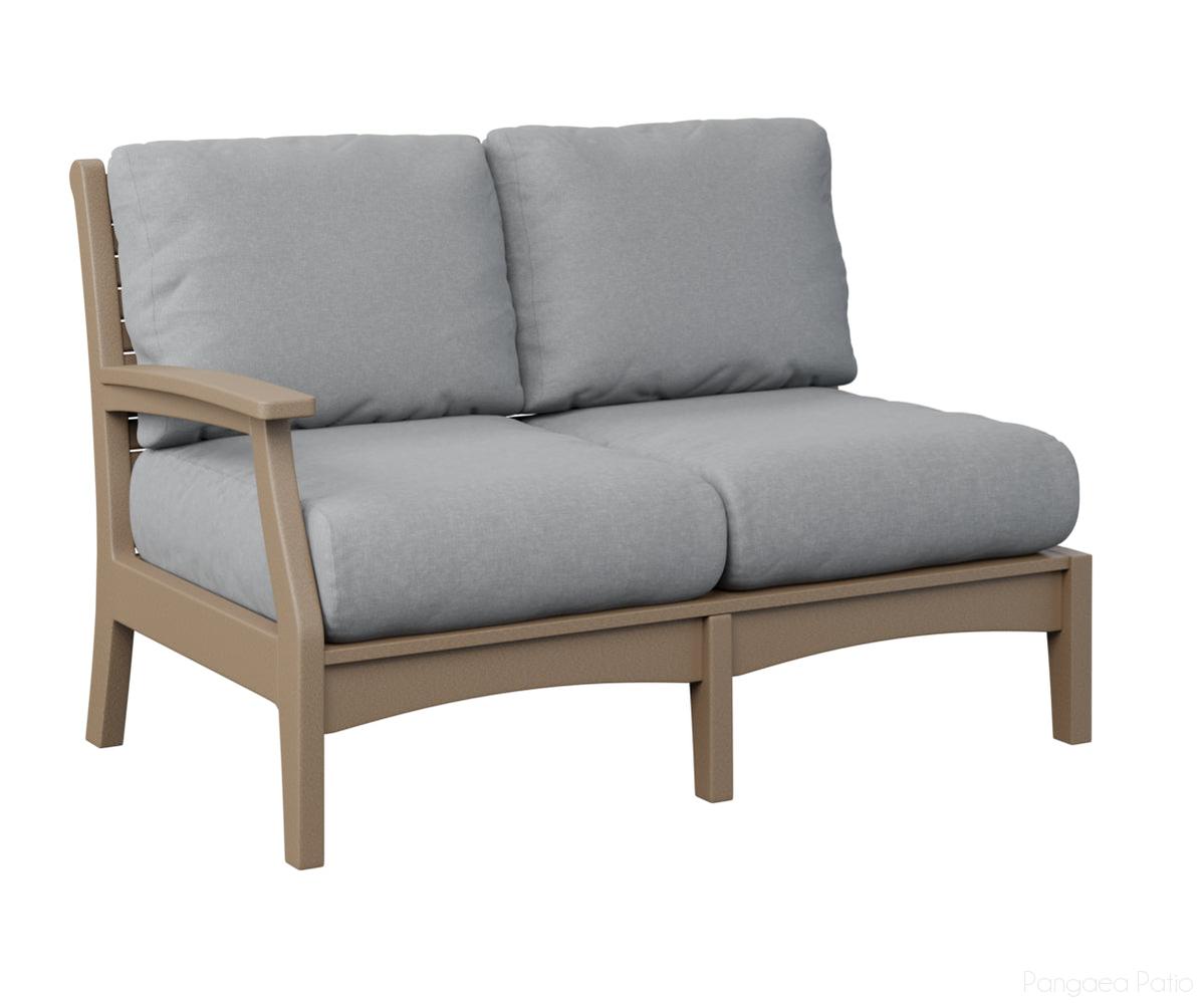 BGCTRSL5334WW-Berlin Gardens-Classic Terrace Right Arm Loveseat-Weatherwood BG-Pangaea Patio