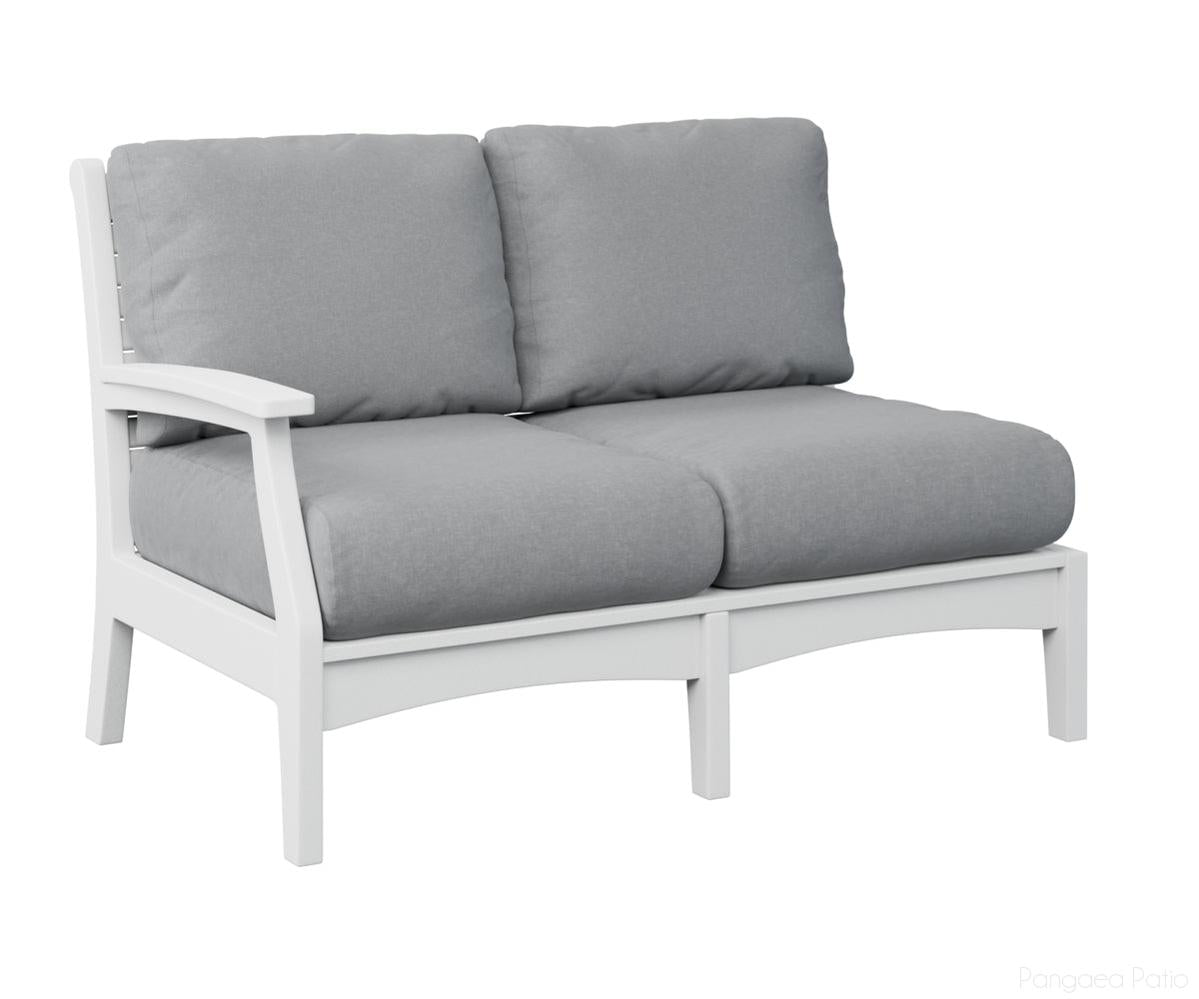 BGCTRSL5334W-Berlin Gardens-Classic Terrace Right Arm Loveseat-White BG-Pangaea Patio