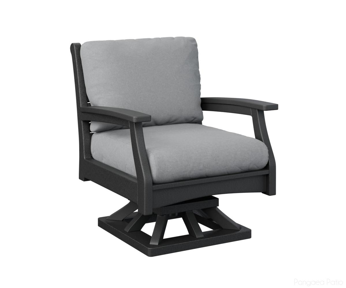 BGCTSR3034B-Berlin Gardens-Classic Terrace Swivel Rocker-Black BG-Pangaea Patio