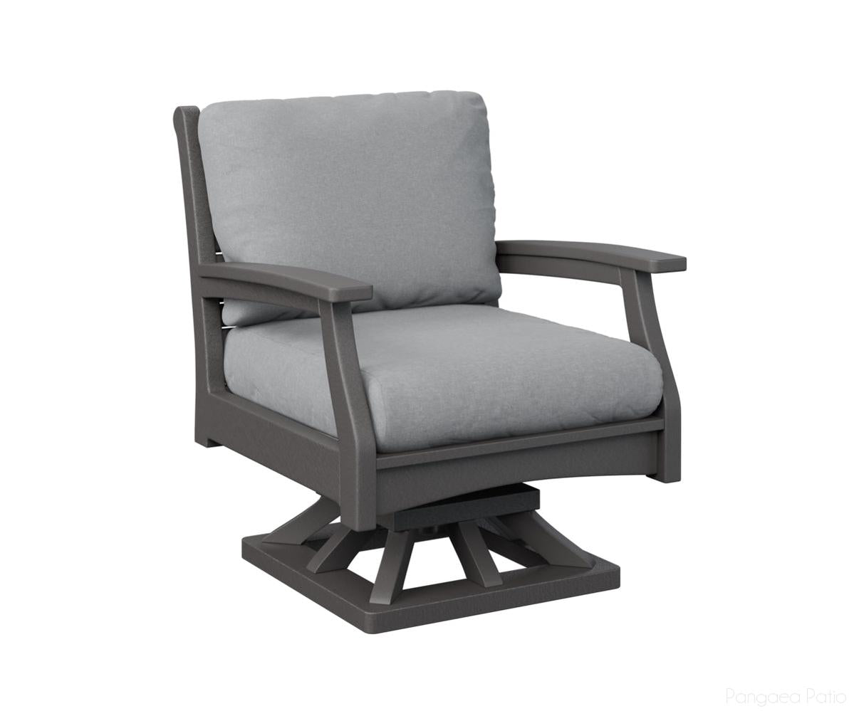 BGCTSR3034SG-Berlin Gardens-Classic Terrace Swivel Rocker-Smoke Gray BG-Pangaea Patio