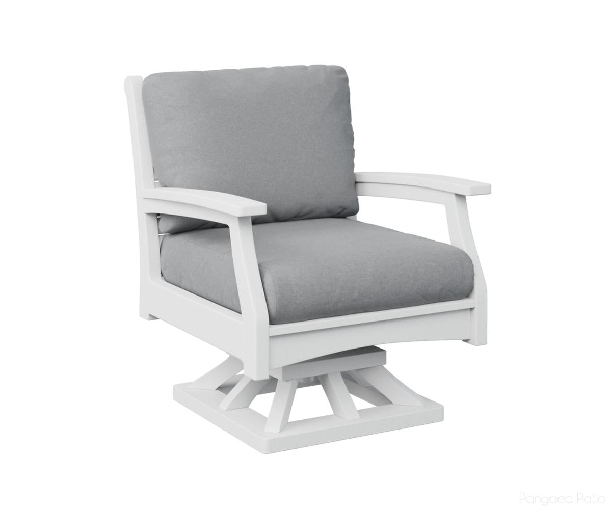 BGCTSR3034W-Berlin Gardens-Classic Terrace Swivel Rocker-White BG-Pangaea Patio