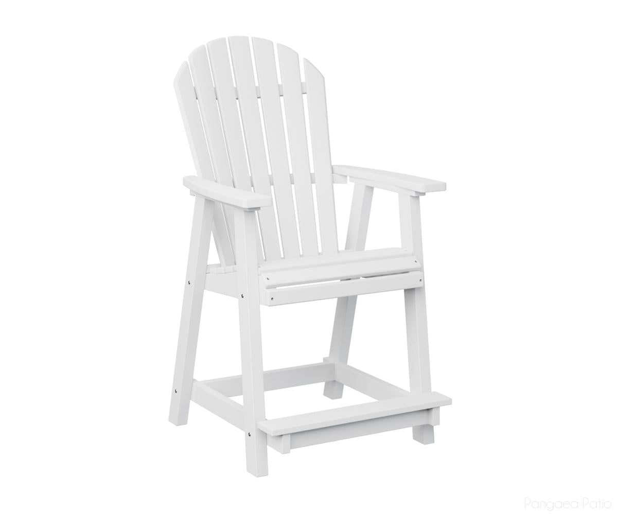 BGPECC2131W-Berlin Gardens-Comfo-Back Counter Chair-White BG-Pangaea Patio