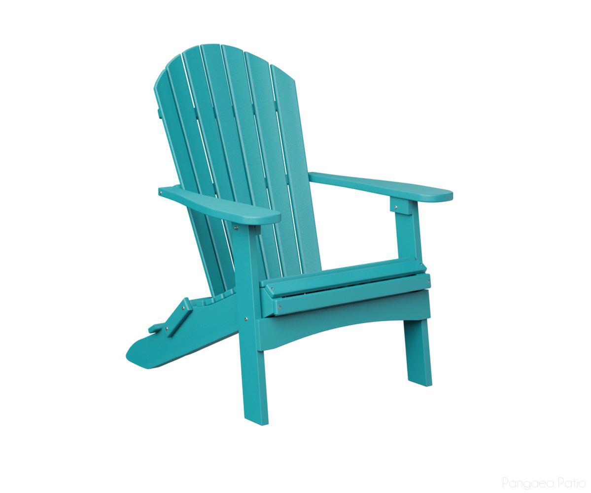 BGPFAC3240AB-Berlin Gardens-Comfo-Back Folding Adirondack Chair-Aruba Blue BG-Pangaea Patio