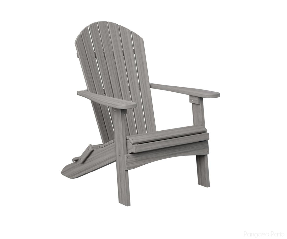 BGPFAC3240DG-Berlin Gardens-Comfo-Back Folding Adirondack Chair-Driftwood Gray BG-Pangaea Patio